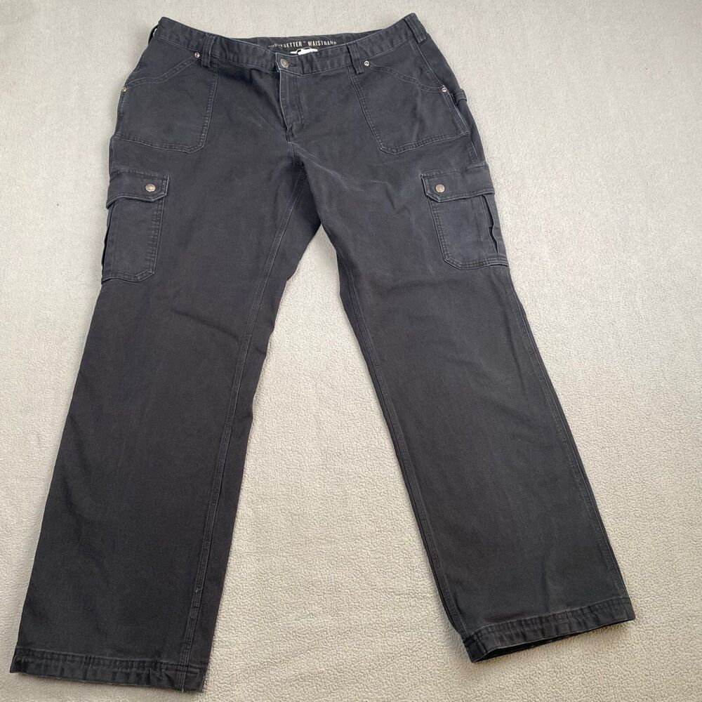 Duluth Trading Curvesetter Waistband Pants Mens size 20WX33 Blue Cargo Pants